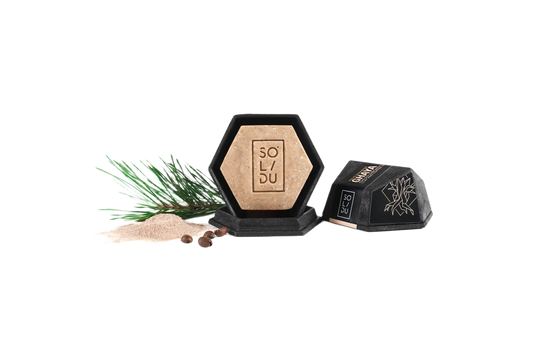 GHAYA ENERGIZING REGROWTH SHAMPOO BAR With Ghassoul Clay and Coffee Oil for Oily Hair