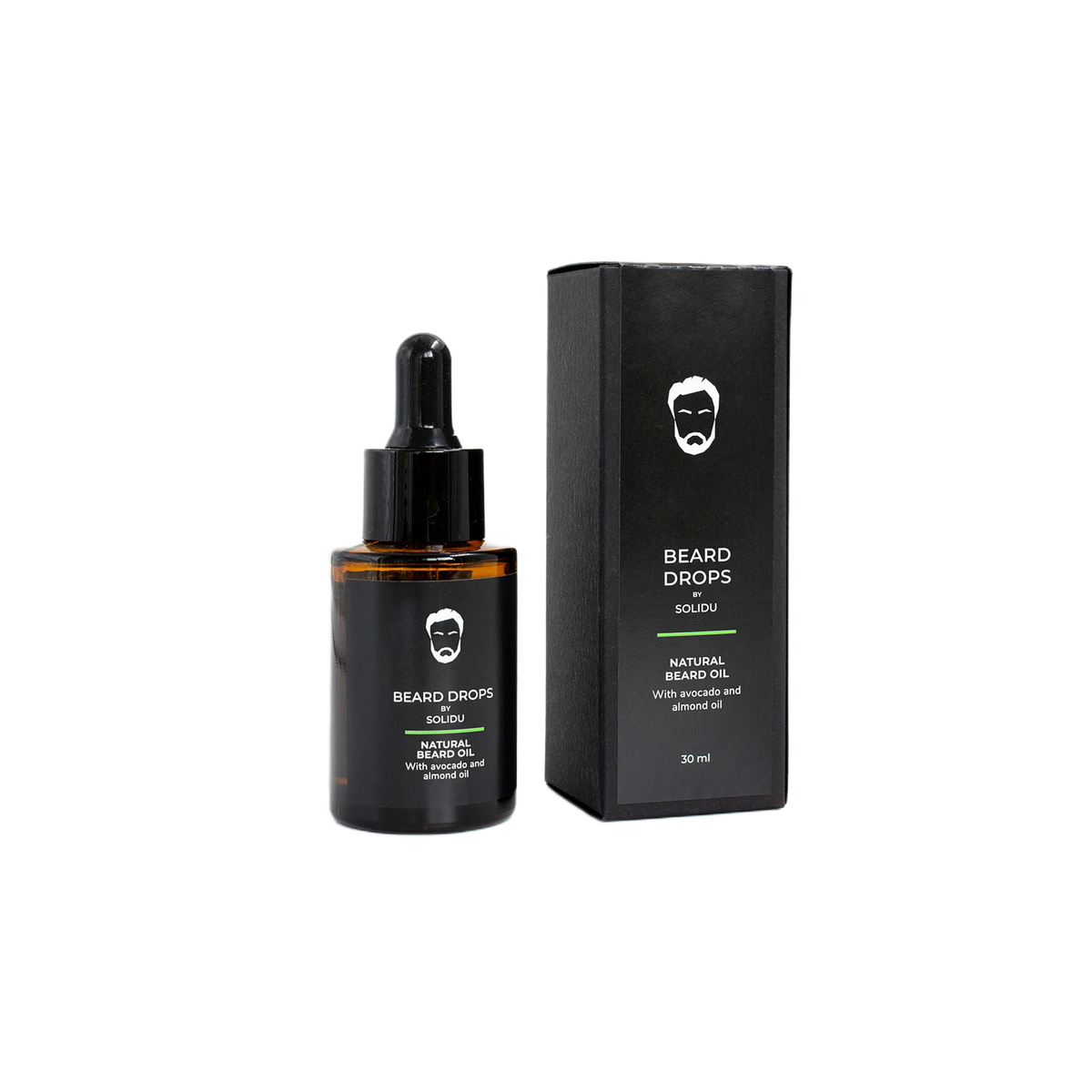 BEARD DROPS NATURAL BEARD OIL With Avocado and Almond Oil