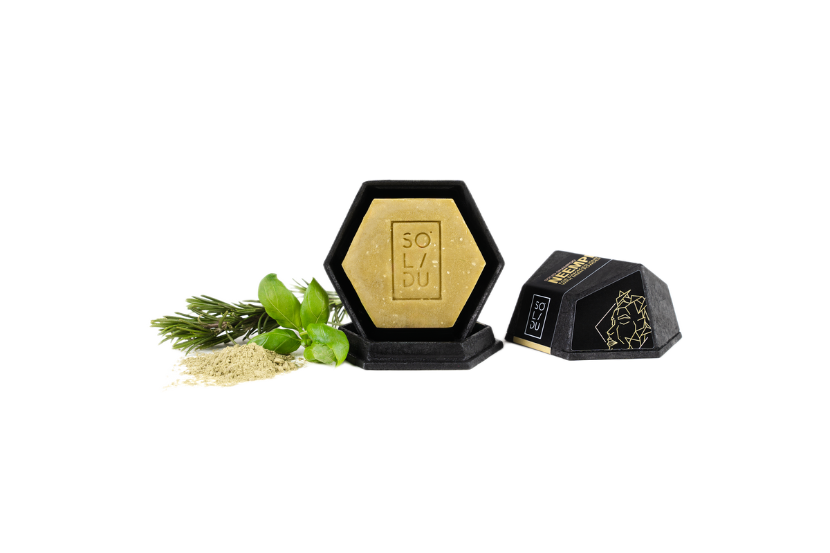 NEEMPH REPAIRING REVITALIZING ANTI-DANDRUFF SHAMPOO BAR With Neem Powder and Basil Oil for Sensitive Damaged Hair